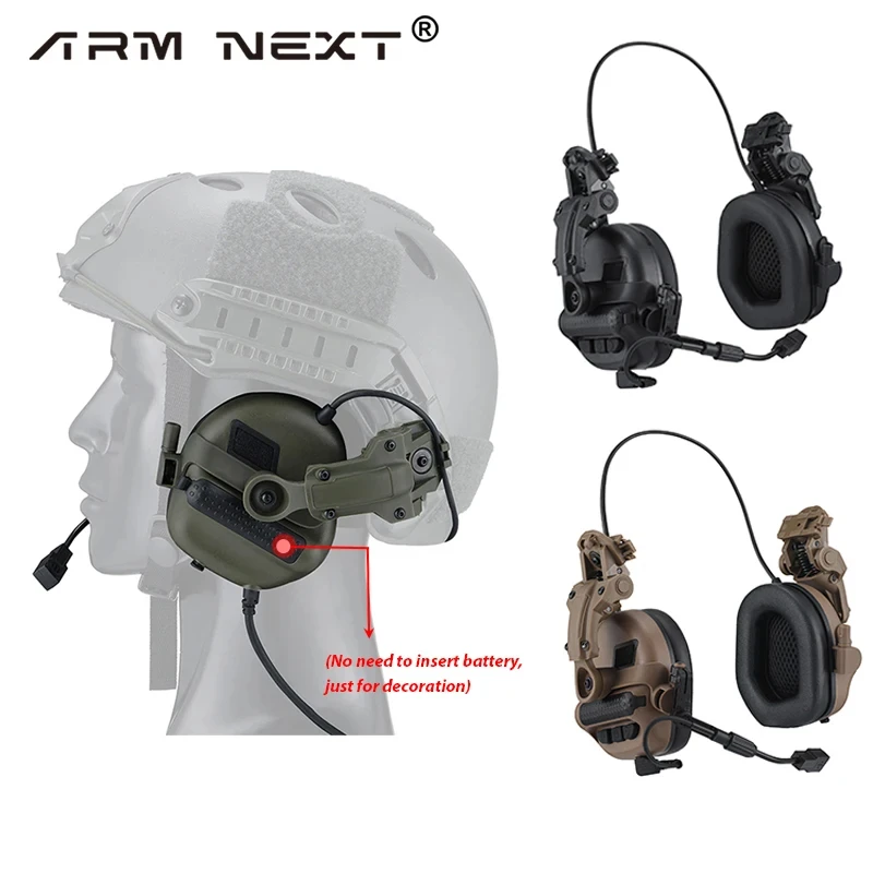 ARM NEXT Tactical Headset Without Pickup and Active Noise Reduction Helmet Version Shooting Earphone Communication headphones