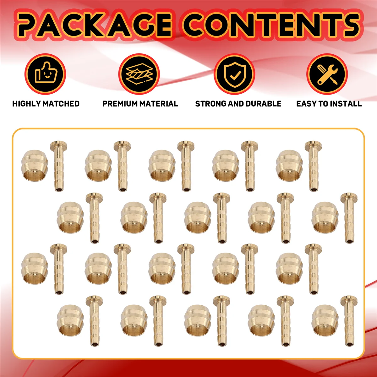 SMIEA 20 peças kit de inserção de conexão de latão azeitona para freio de bicicleta para mangueira de freio a disco hidráulico Shimano BH59, 4