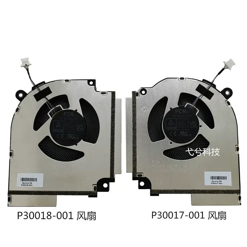 Original for HP Shadow Genie 11 16-AM TPN-Q304 P30017/18-001 CPU Cooling Fan