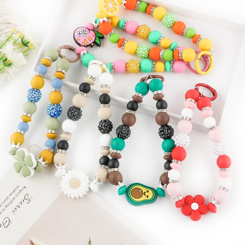 1Set Silicone beads Finished Product Multi Functional Beads Chain Applicable To Making Backpack Pendant Keychain Phone Chain Etc