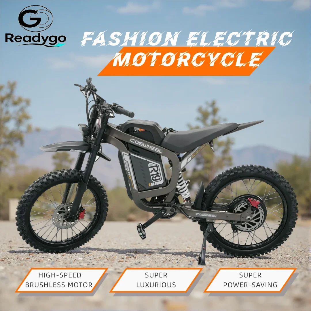 

Readygo COSWHEEL R19 Electric Dirt Bike 6000W High Power 72V40Ah Battery Adult 85km/h Mountain Ebike for Off-Road Use Lithium