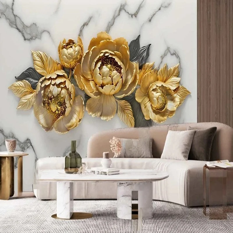 MU7813 New Chinese Style Lotus Mural Wallpaper Custom Hand-Painted Ink Floral Design for Elegant Living Room Study Wall Décor