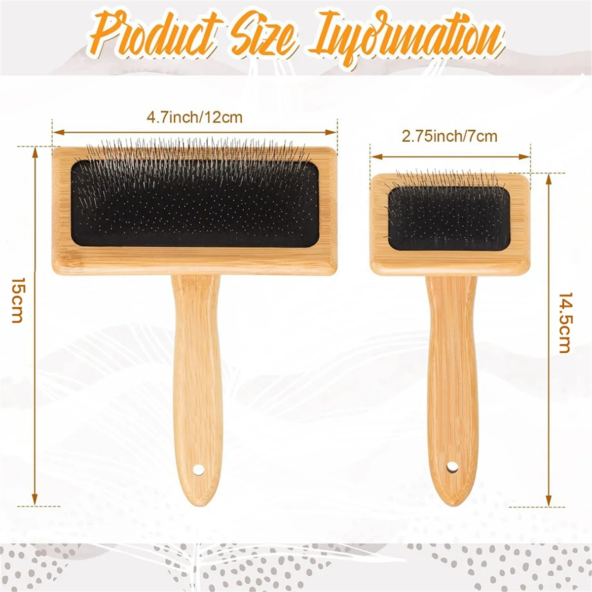 Wooden Hand Carders Slicker Brush Wool Brush Carding Brush Needle Felting Tool for Dog Spinning Weaving Craft Supplies