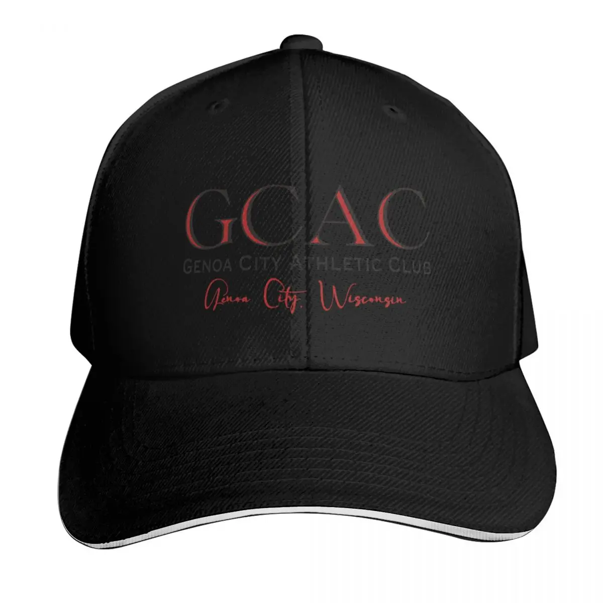 GCAC Members Shirt - Black & Red LARGE FONT Baseball Cap Men Women Casual Summer Sport Sun Cap
