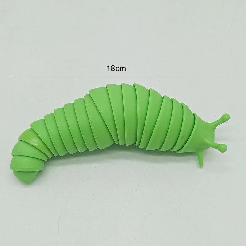 18.5CM 14CM 7CM Colorful Slug Articulated Flexible 3D Slug Shark Fidget Relief Anti-Anxiety Sensory Kids Toys