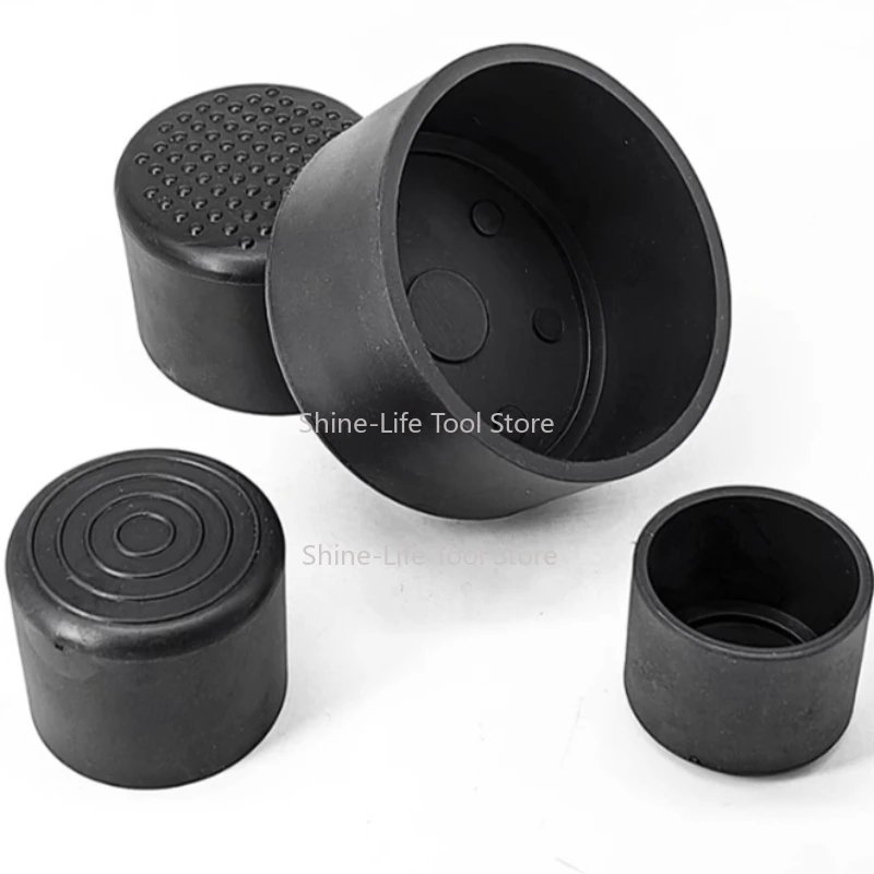 Round Black PVC Soft Rubber Pipe Sleeve Round Chair Leg Caps Non-Slip Furniture Feet Pads Dia 6-80mm