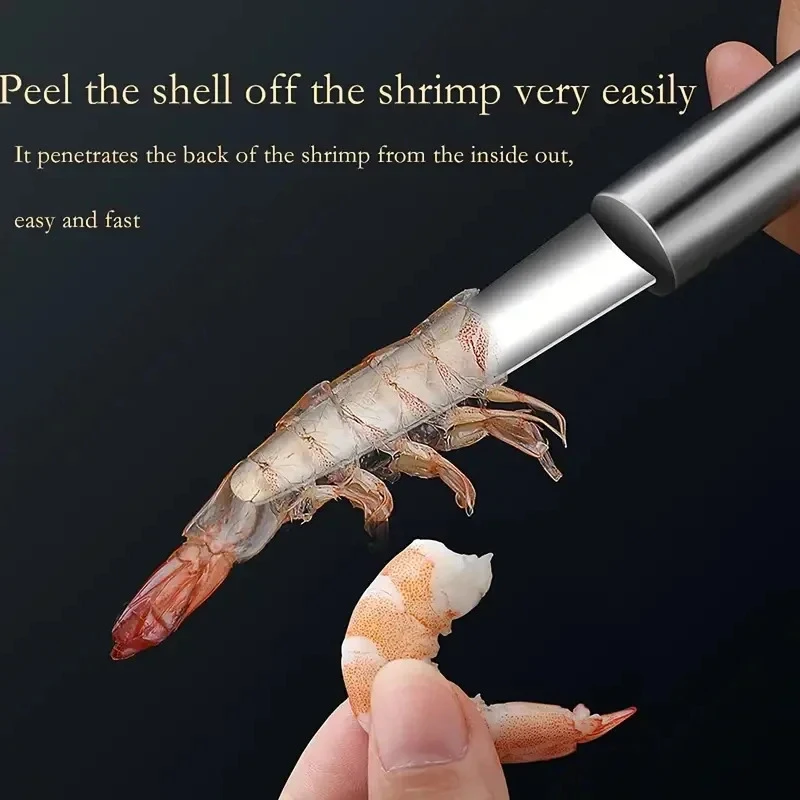 Stainless Steel Seafood Tool Multifunctional Shrimp Peeler with Jujube Corer & Lobster Sheller Manual Kitchen Gadget for Easy Pr