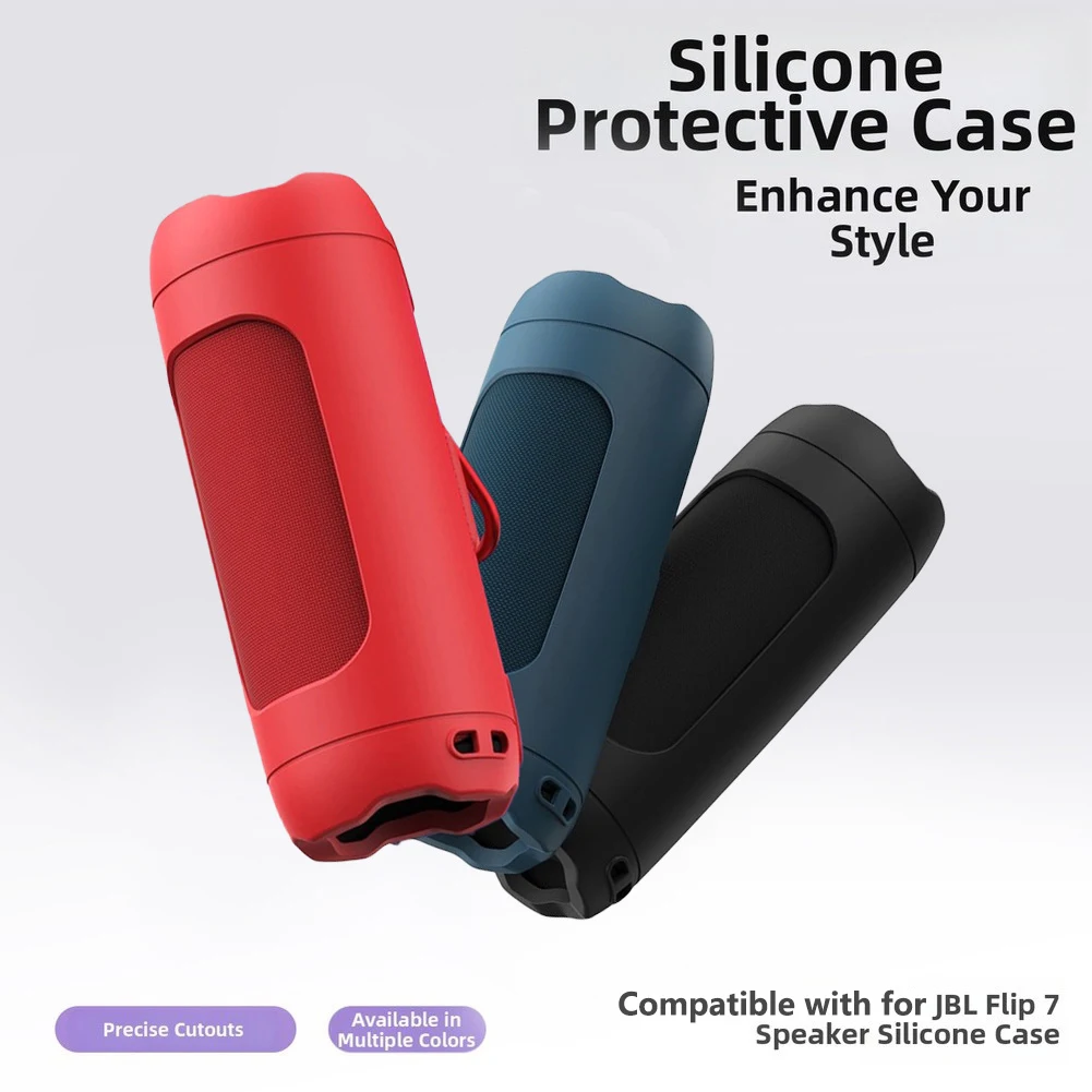 

1 Set SIKAI Silicone Protective Case For-JBL Flip 7 Speaker Shockproof Anti-scratch Anti-drop Protector Replacement Pa