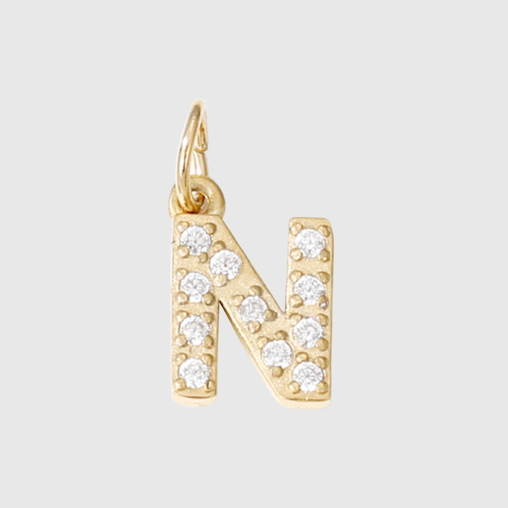 Stainless Steel Initial Letter Charms for DIY Jewelry Making