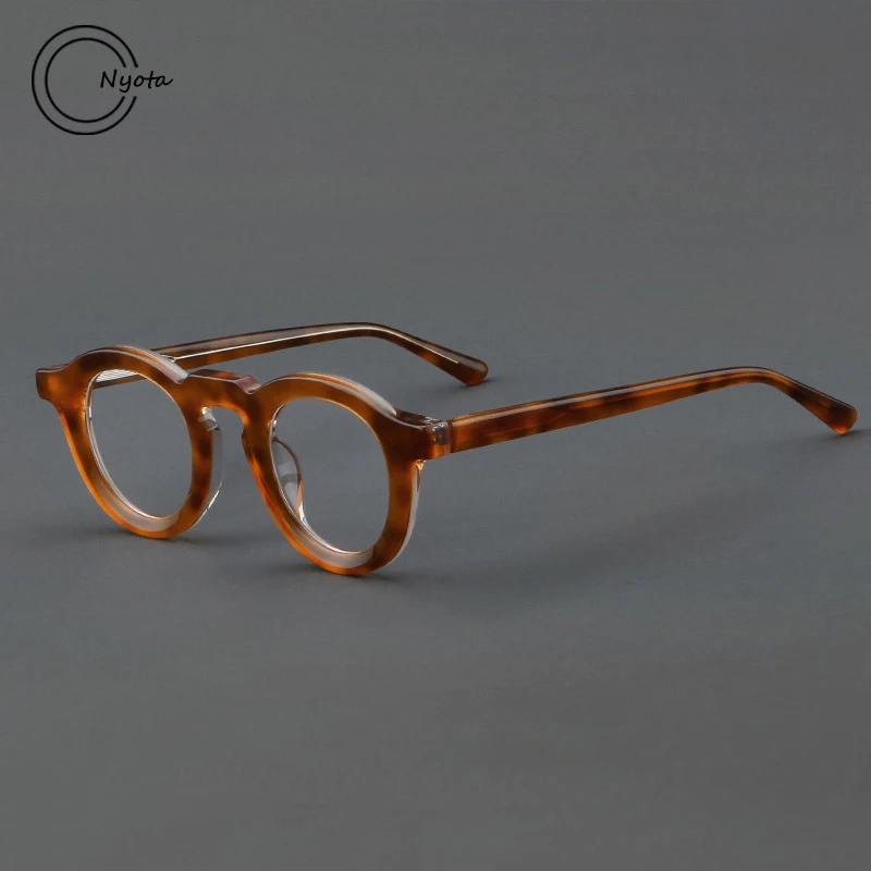 Retro Acetate Round 23107 Fashion Glasses Frame Men Top Quality Optical Eyewear Myopia Reading Women Personalized Eyewear