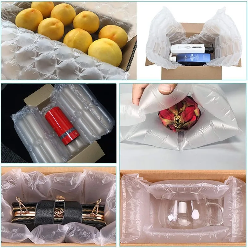 Inflatable air pillow cushion packaging bubble film machine