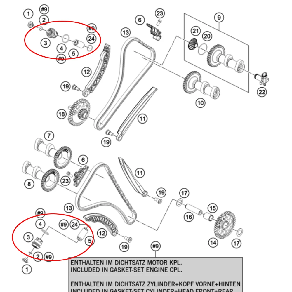 Manual Cam Chain Tensioner Timing Chain Adjuster Fits For KTM 790 890 Duke ADV 1050 1090 1190 Adventure 1290 SuperDuke/ ADV /R/S