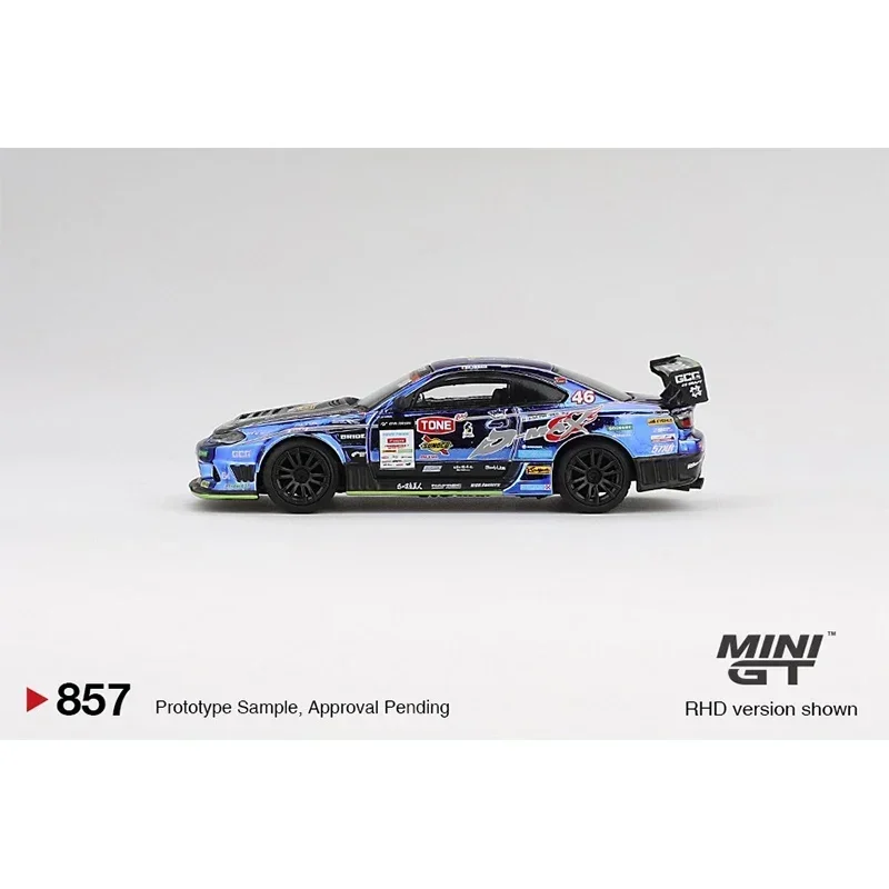 MINIGT 857 1:64 S15 D MAX Racing 2023 D1 Nissan Silvia Diecast Model Car Collection Giocattoli