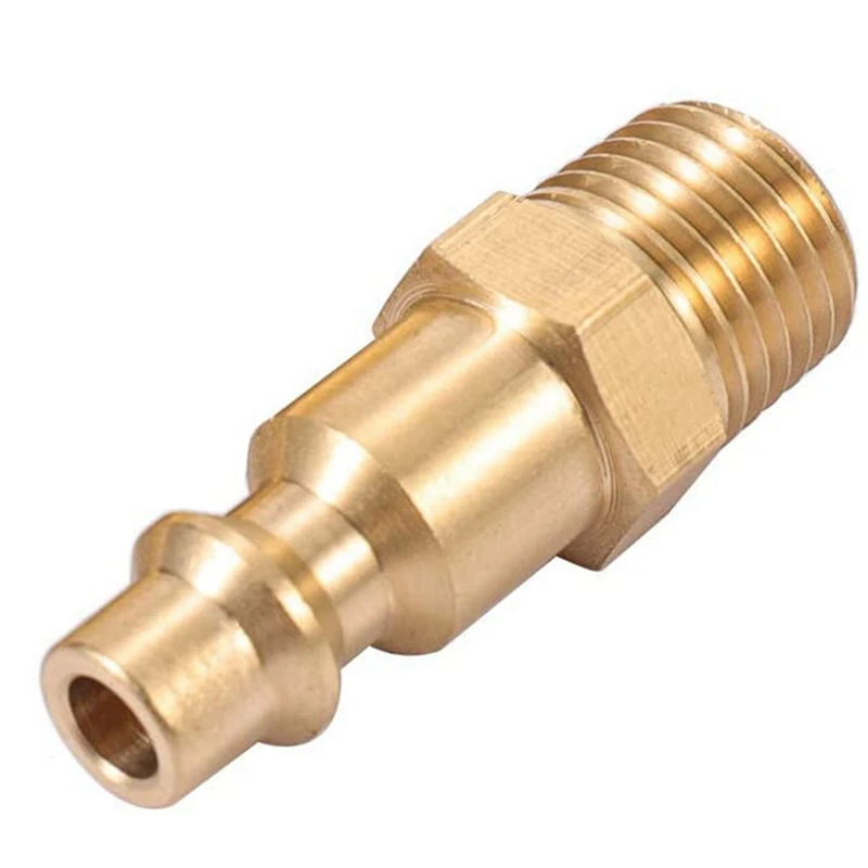 Brass 1/4 Inch NPT Male Air Hose Quick Connect Adapter,Air Coupler Plug Kit,Air Compressor Fittings 50Pcs (Male NPT)