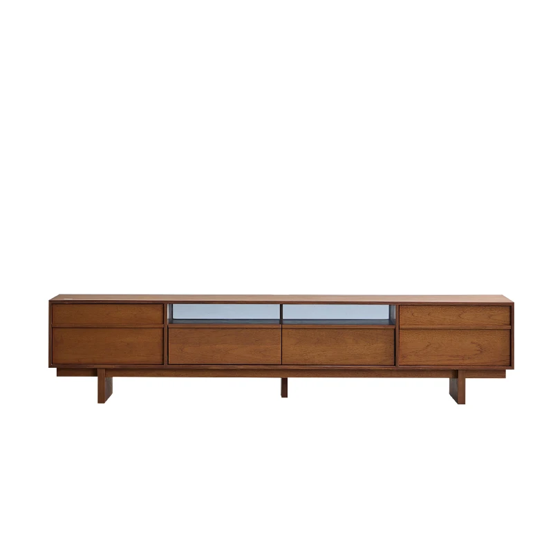 

medieval solid wood TV cabinet, retro solid wood living room floor combination household storage locker integrated