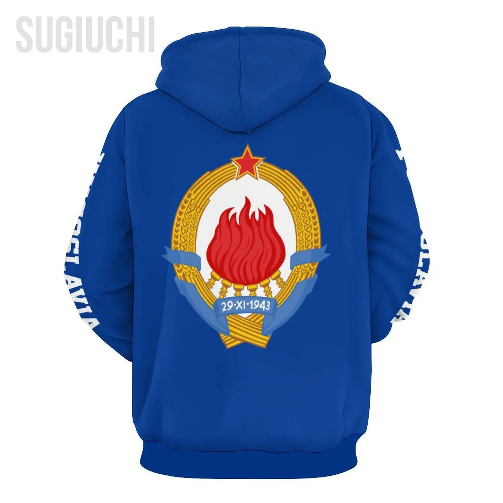 Unisex 3D Hoodie Yugoslavia Flag Men Women Polyester Harajuku Sweatshirt Pullover Hoodies Casual Cool