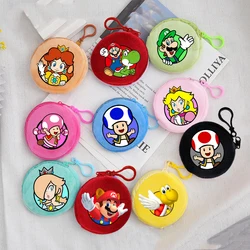 Super Marios Plush Coin Purse Keychains Kids Anime Mini Wallet Boys Girls School Travel Money Bag Fashion Key Ring Pouch Gift