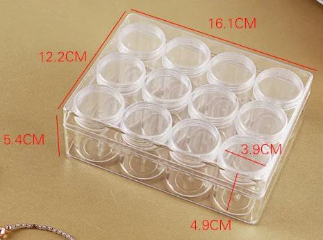 Diamond Painting Storage Box, Bead Organizer Box for Jewelry Beads Rings Charms Glitter Rhinestones