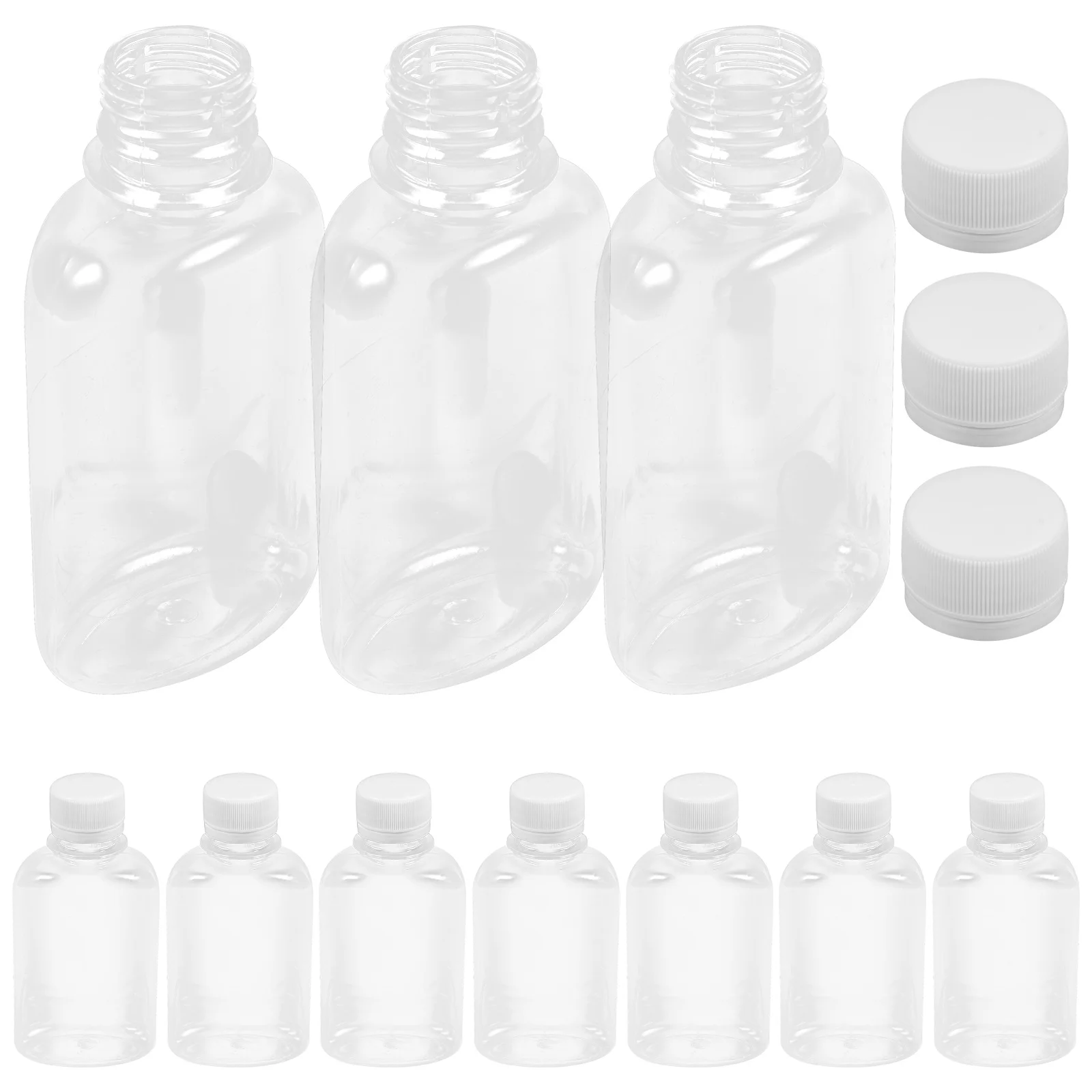

10 Pcs Sealed Cap Bottle Small Juice Bottles Beverages Containers Reusable Empty with Caps Plastic