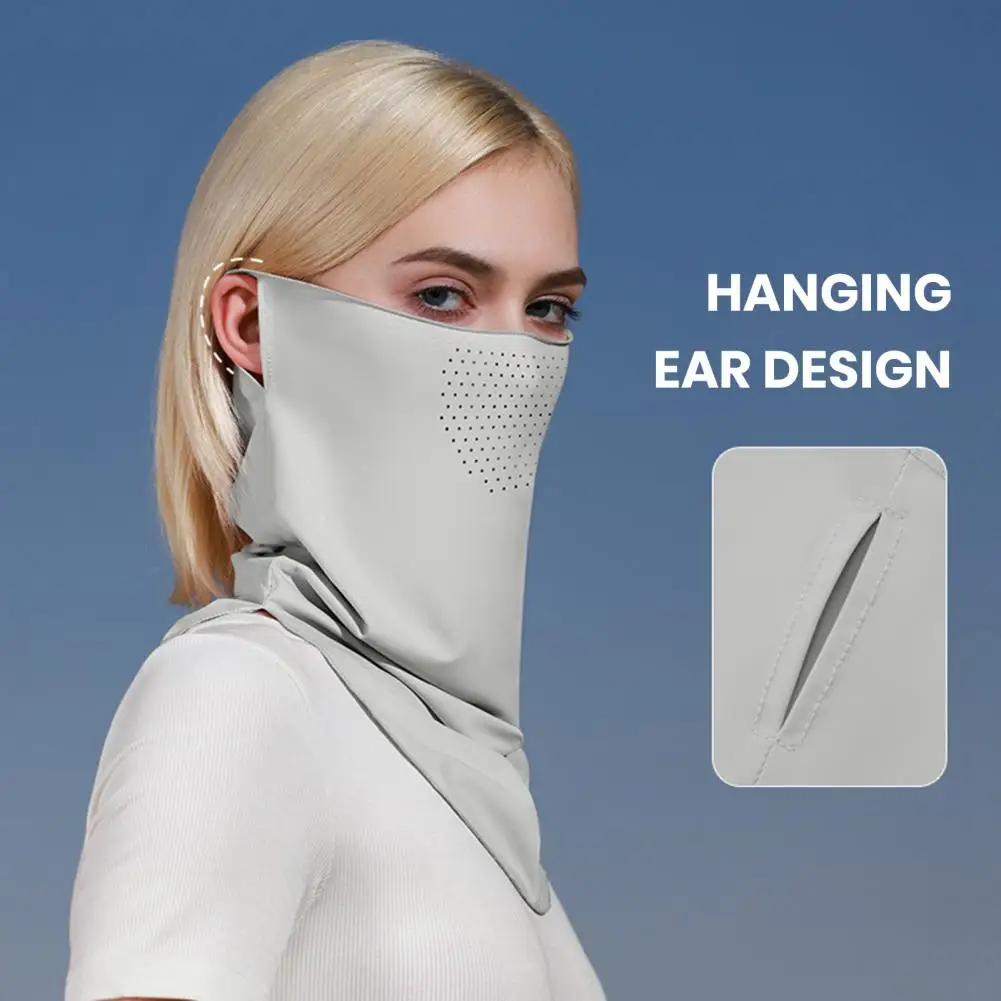 Breathable Face Guard Sports Anti-uv Neck Gaiter Sun Protection Face Guard with Ear-hanging Design for Sports Sunscreen Super