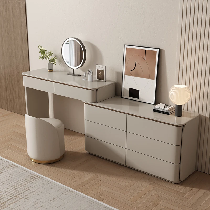 

Makeup Vanity Dressing Table Retractable Makeup Table Chest Of Drawers Toiletries Dressers Storage Locker Bedroom Furniture