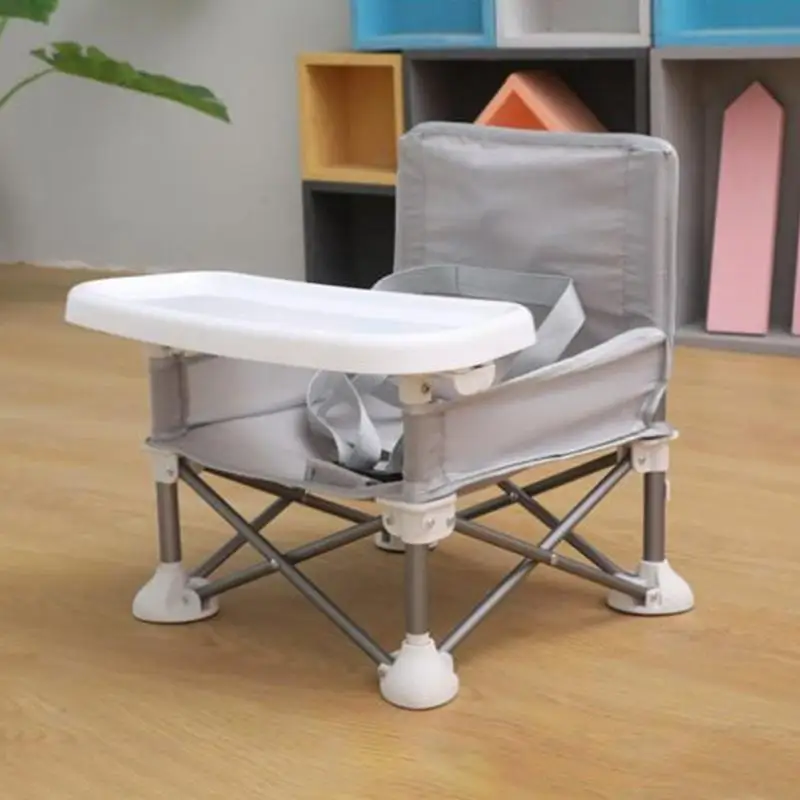 Foldable Portable Baby Chair With Safe Belt For Indoor Outdoor Use Easy Travel For Camping Picnic Aluminium Alloy Chair