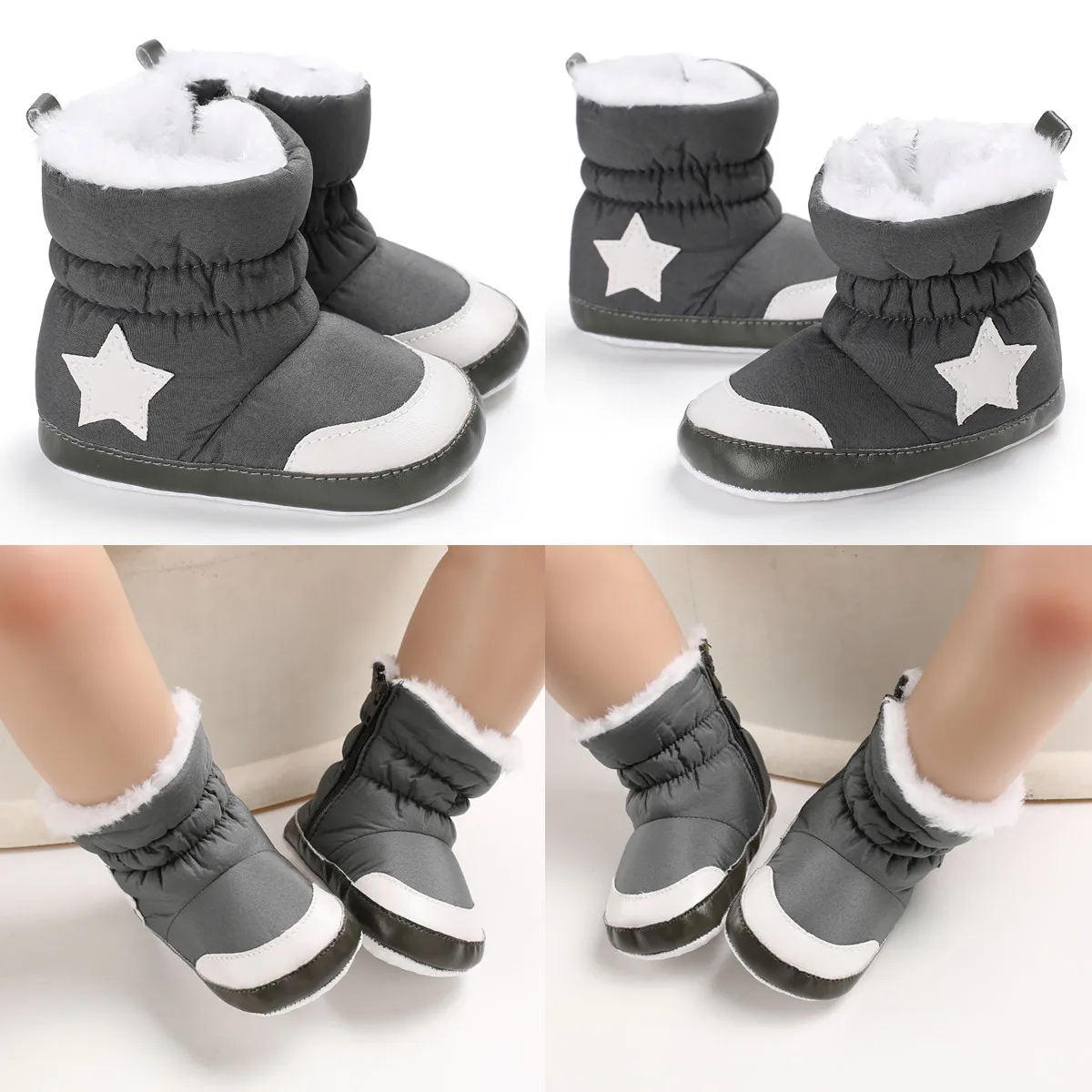 أحذية جوارب شتوية للفتيات الصغيرات مع تطريز على شكل قلب، أحذية كاحل مرنة دافئة، ملابس كاجوال من القماش الناعم لجميع المواسم