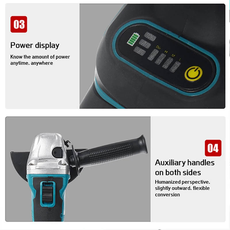Imagem -05 - Rebarbadora sem Escova Kamolee Ferramentas Elétricas de Corte Compatível para Bateria Makita 18v Velocidades Série mt M10 100 mm 18500rpm