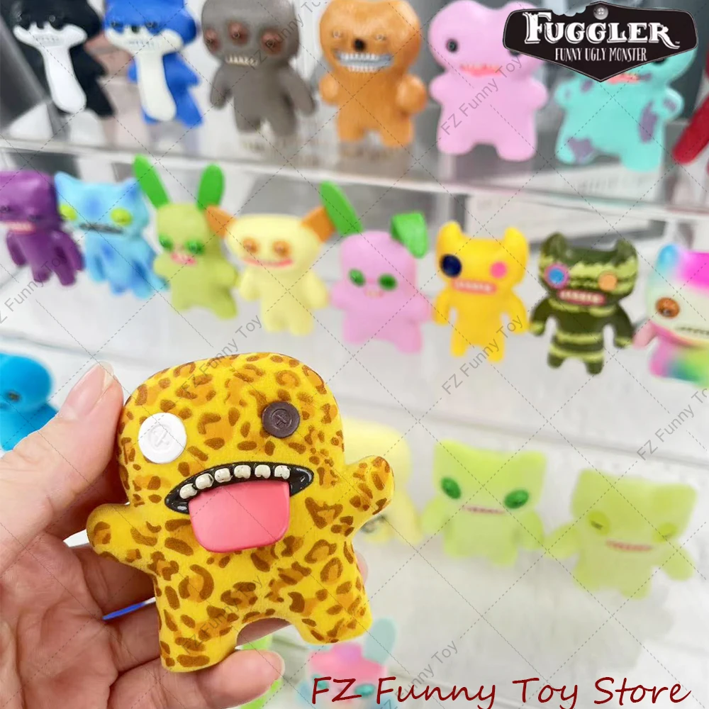 Fuggler Original 6-8 cm Figure modèle jouets dents laides monstres PVC ABS flocage mignon petit porte-clés bureau aveugle boîte cadeaux