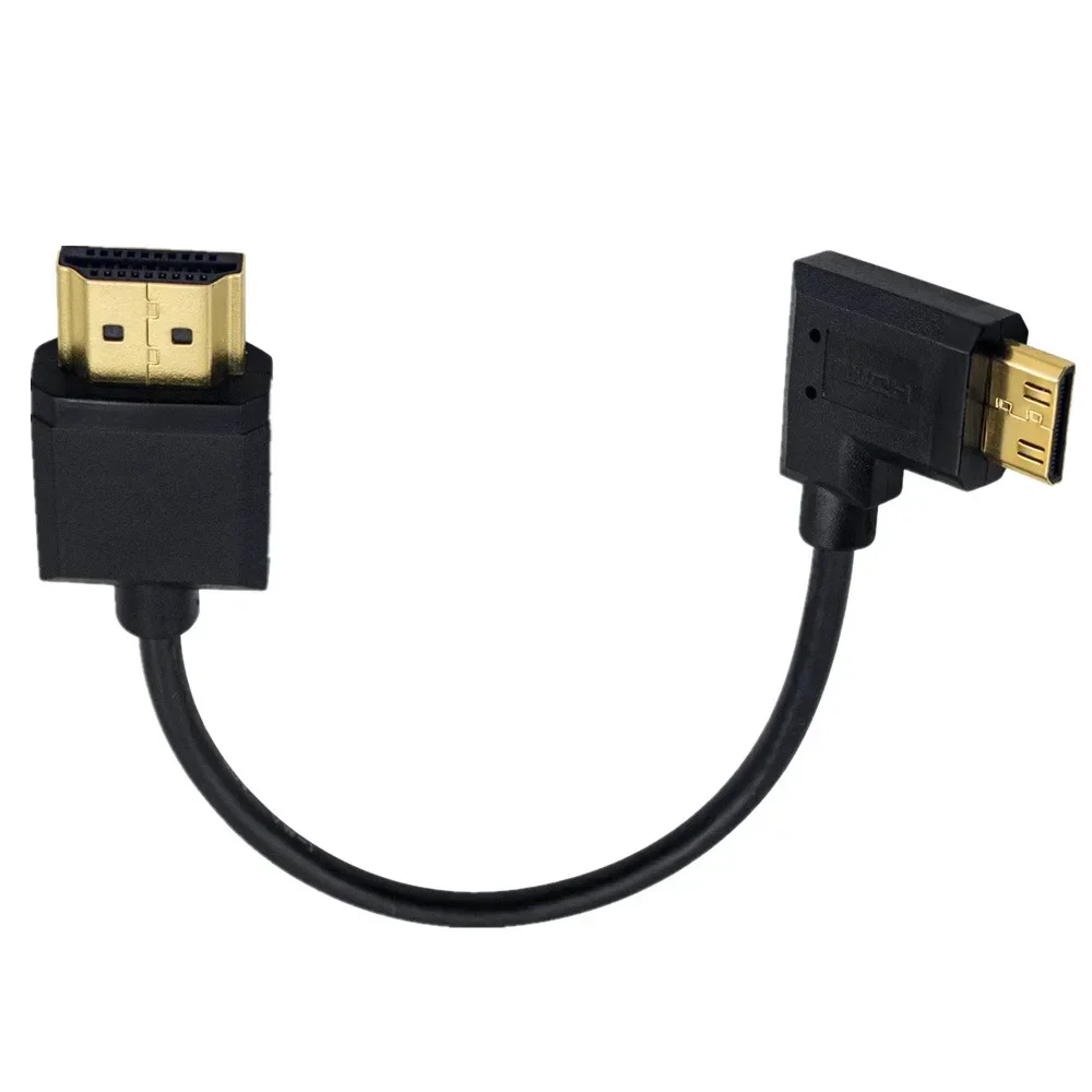 15cm Contacts 4K*2K 60Hz HDMI-compatible 2.0 to Mini HDMI-compatible 90 Degree HD High Speed Super Thin Cable High Quality