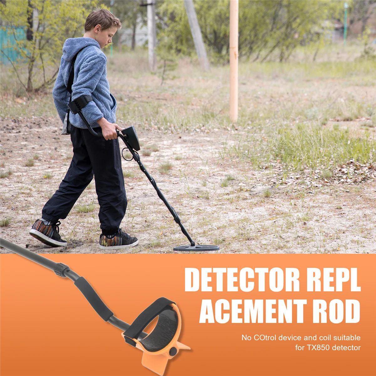 

A06K Detector Accessories for TX850 Metal Detector Gold Hunter Armrest Et Rod Without COntrol Unit and Coil