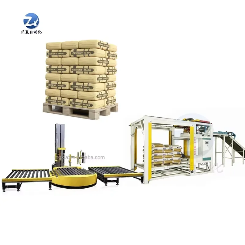 Automatic gantry palletizer 20kg 25kg 50kg bag carton stacking packaging machine High-level palletizer
