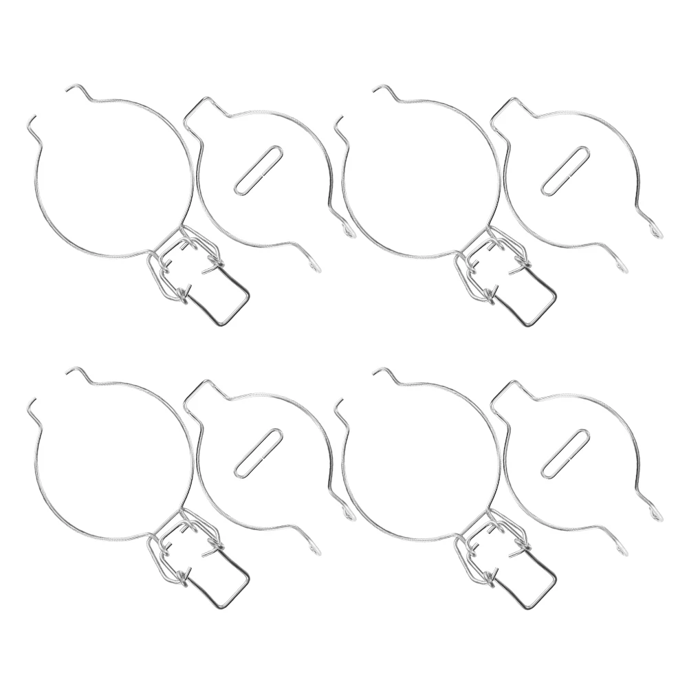 

4 Pcs Sealing Can Buckle Food Preservation Clip Mason Jar Holder Sealed Canning Wire Clips Glass Stainless Steel Hanger Lock