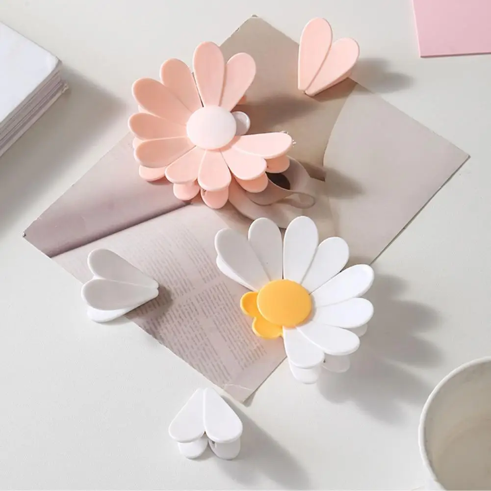 Food Sealing Clip 3D Daisy Magnetic Sealing Clip Food Bags Snack Bag Sealer Magnetic Refrigerator Decor And Preservation Clip