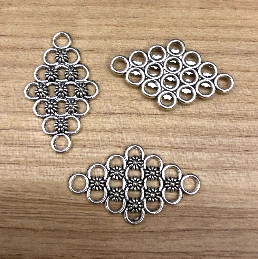 10pcs  29*17mm   flower connector handmade accessories HW4024