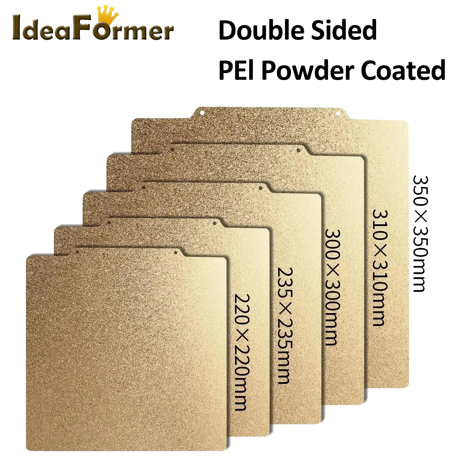PEI Powder Sheet Double Sided 220/235/250/300/310/350mm Spring Steel Sheet Textured for bambulab Ender CR10 SW-X1 Build Plate