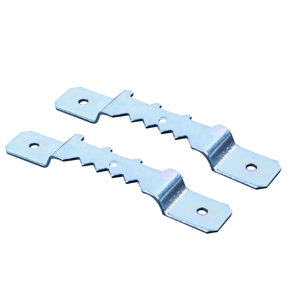 10 PCS Photo Frame Central Pressure Groove Sawtooth Hanger Hangers Double Hole Metal Hook