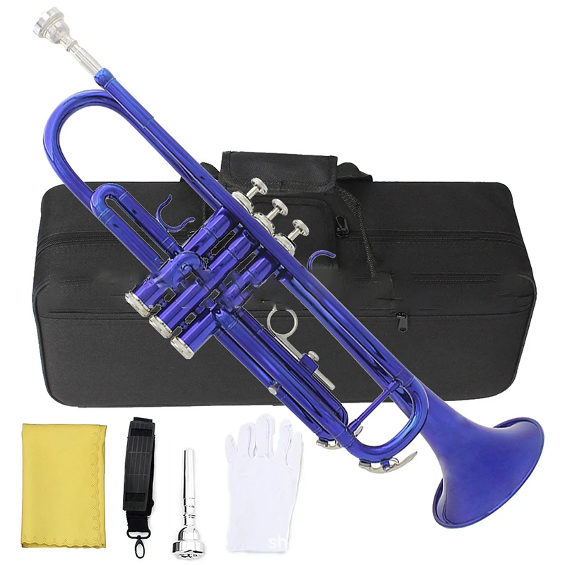 

B Плоская труба для начинающих, латунная труба для взрослых, набор труб для выступлений, детские трубы с сумкой для переноски