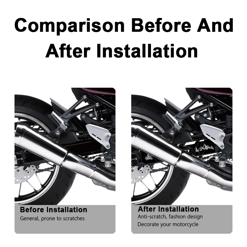 POSFIRA Motorcycle Swingarm Sticker 3D Resin Decal for Kawasaki Z900RS Z900 RS SE 2018-2026 2025 2024 2023 2022 2021 Accessories