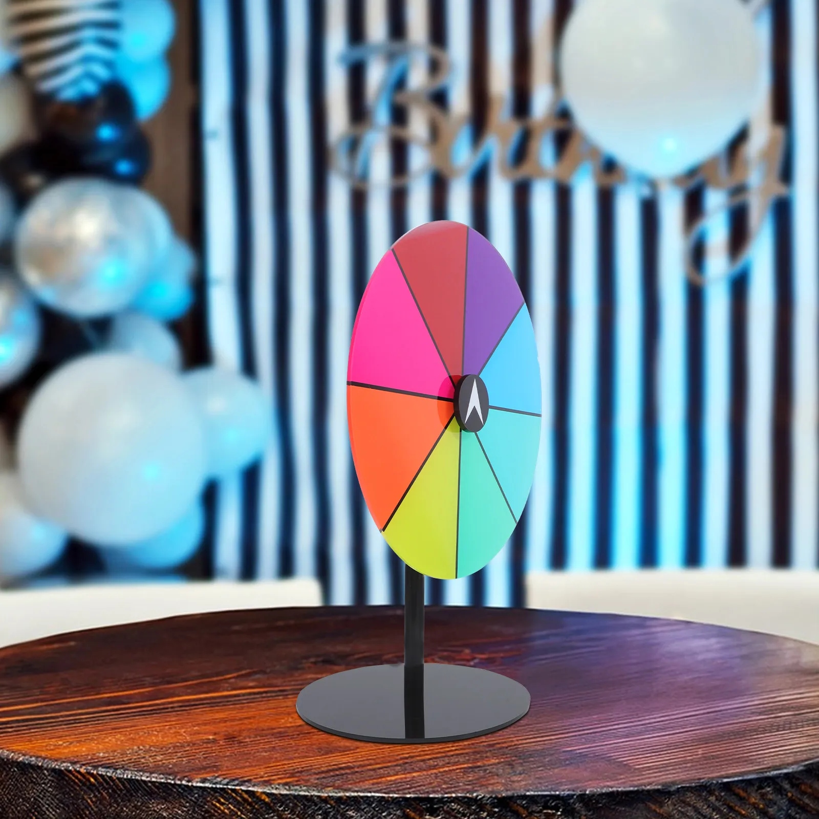 

Acrylic Spinning Prize Wheel Heavy Duty Base Dry Erase Tabletop Roulettes for Party Games Trade Shows Carnival Events Raffles