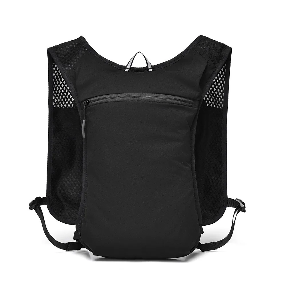 

Reflective Running Hydration Vest Bag Breathable Strap Padded Strap Outdoor Running Vest Multi-Pocket Design Nylon Material
