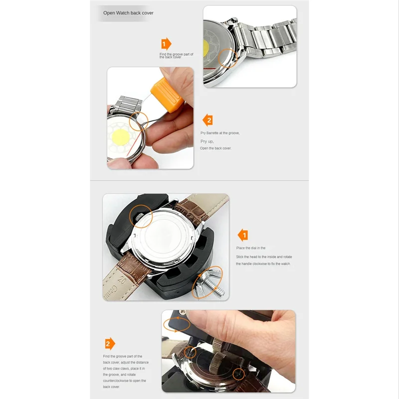 ELBA_Watch Repair Kit + Watch Press Tool, Watch Battery Replacement Tool Kit, Watch Tool Kit with Watch Link Removal Tool