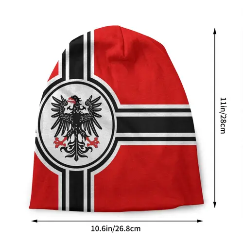 Imagen 2 del producto Gorros personalizados de punto para hombre y mujer, gorro cálido con estampado del imperio de la bandera del reino alemán DK, de Alemania, para invierno