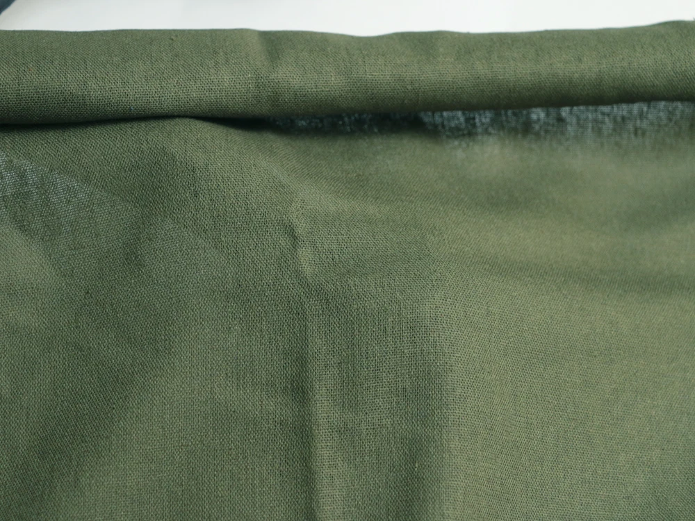 100*140cm Army Green Cotton Linen Fabric Patchwork Craft Material Bag Curtain Doll