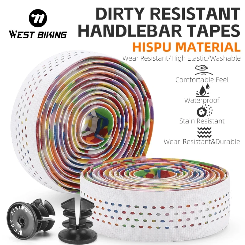 WEST BIKING Dirty Resistant Handlebar Tape Comfortable HISPU Washable Road Bike Bar Damping Tape Bike Belt Cycling Accessories