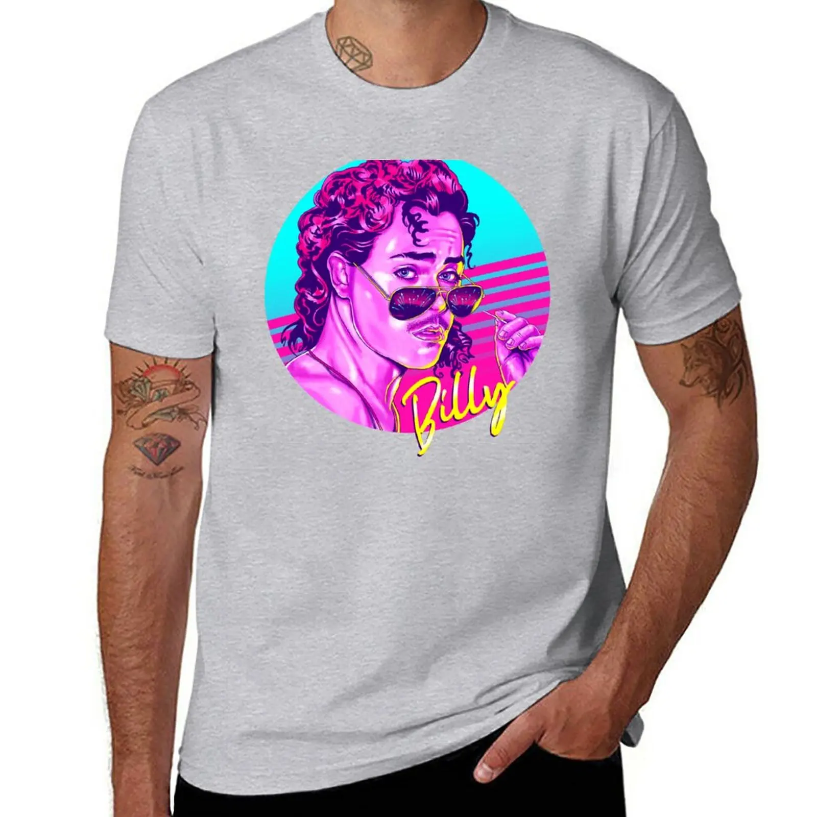 Billy Hargrove original artwork by zerobriant | Available in Mask T-Shirt vintage clothes mens t shirt graphic