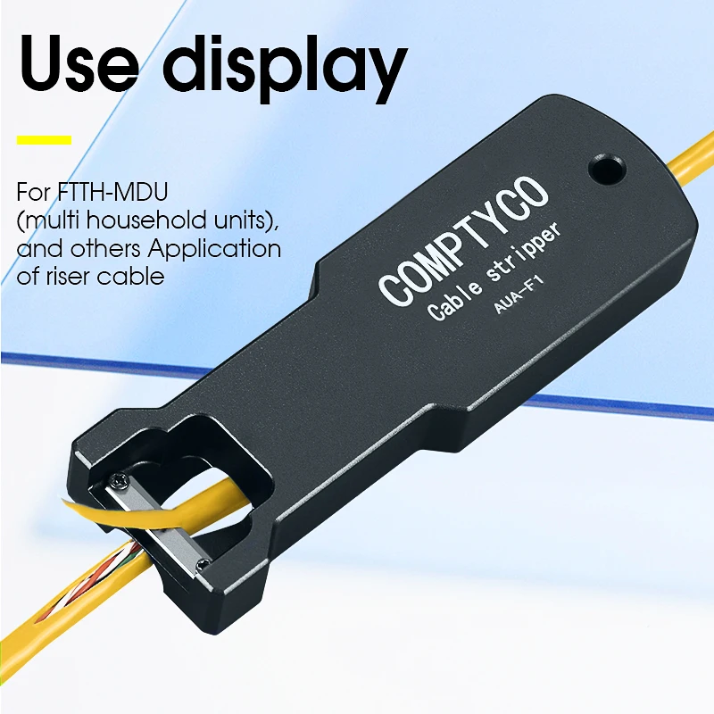 COMPTYCO AUA-F1 FTTH Optical Fiber Tool Longitudinal Stripper  Cable Jacket Slitter 8.5mm -14.4mm  Sheath Cutter image 4