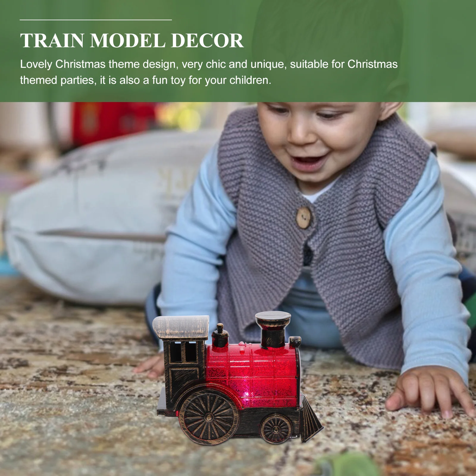 

1Pcs LED Night Light Xmas Train Desktop Decoration Christmas Home Ornament Chic Tabletop Adornment Christmas Train Adornment