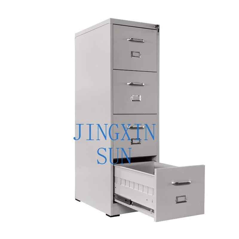 4 Drawer Cabinet Office Lockable Horizontal Vertical Filing Drawer Storage Cheap Stainless Steel File Cabinet with Safety