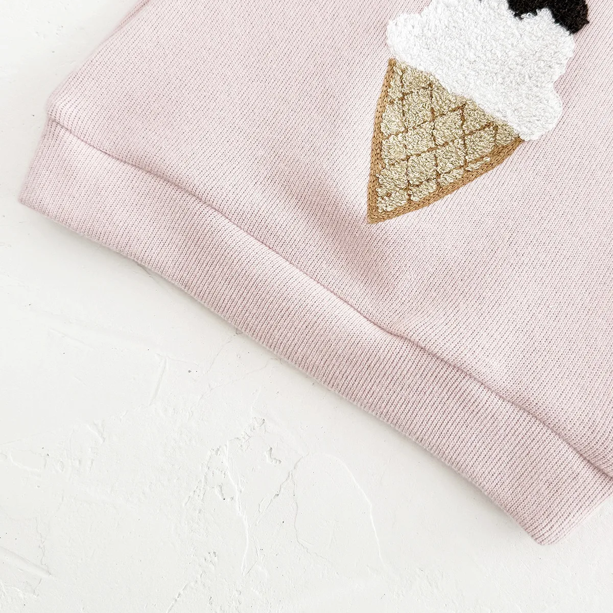 Ircomll 2 قطعة ملابس الاطفال البلوز مجموعة طفلة الصبي الملابس مجموعة الآيس كريم التطريز بلوزات بأكمام طويلة + بنطلون مخطط #5